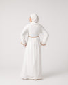 Open Chiffon Cape Offwhite C184
