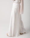 Linen Pleated Jupe Pantalon Offwhite C148