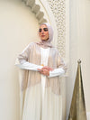 Free Size Pleated Cape Beige C240