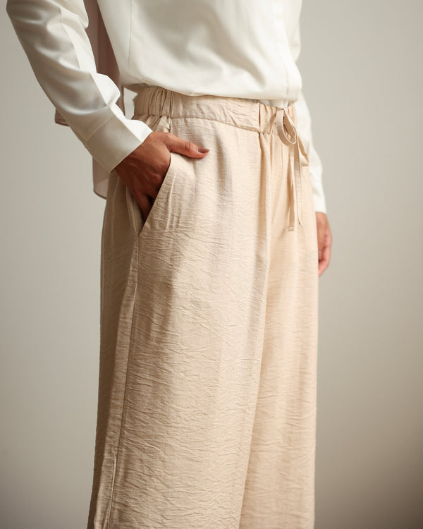Linen Blend Pants Beige C11063