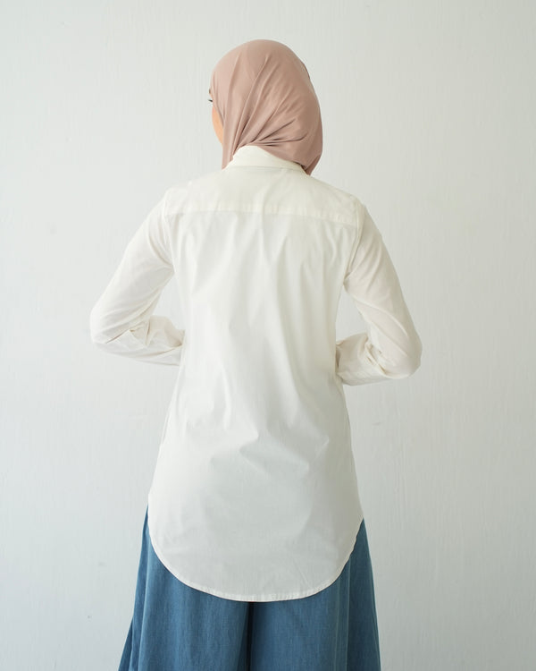 Basic Poplin Chemise OffWhite C118