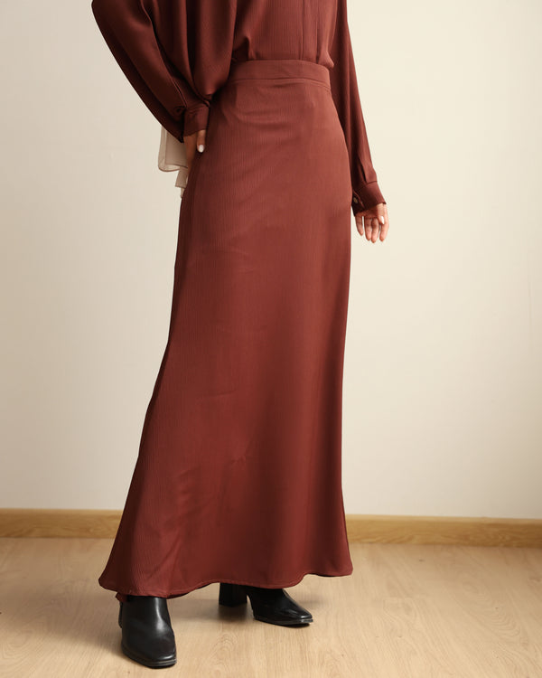 A-Line Maxi Skirt Rust C2310