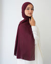 Soft Cotton Chiffon Scarf Maroon