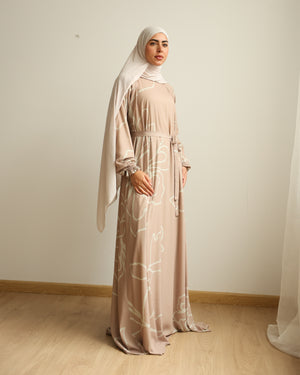 Printed Maxi Dress Rose C282