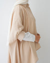 Over Sized Poncho and Pants Set Beige C11063