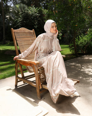 Printed Maxi Dress Rose C282