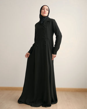 The Double-Breasted Tailored Abaya C72