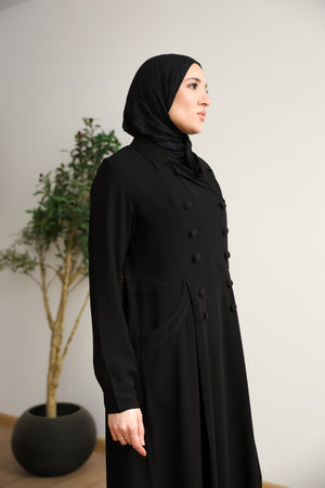 The Double-Breasted Tailored Abaya C72
