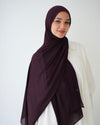 Soft Cotton Chiffon Scarf Burgundy