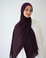 Soft Cotton Chiffon Scarf Burgundy