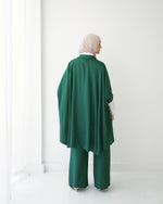 Over Sized Poncho and Pants Set Teal C11063