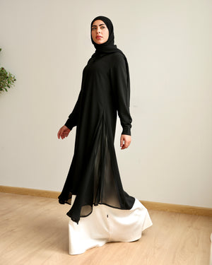 Shirt Dress With Front Buttons Black C1450