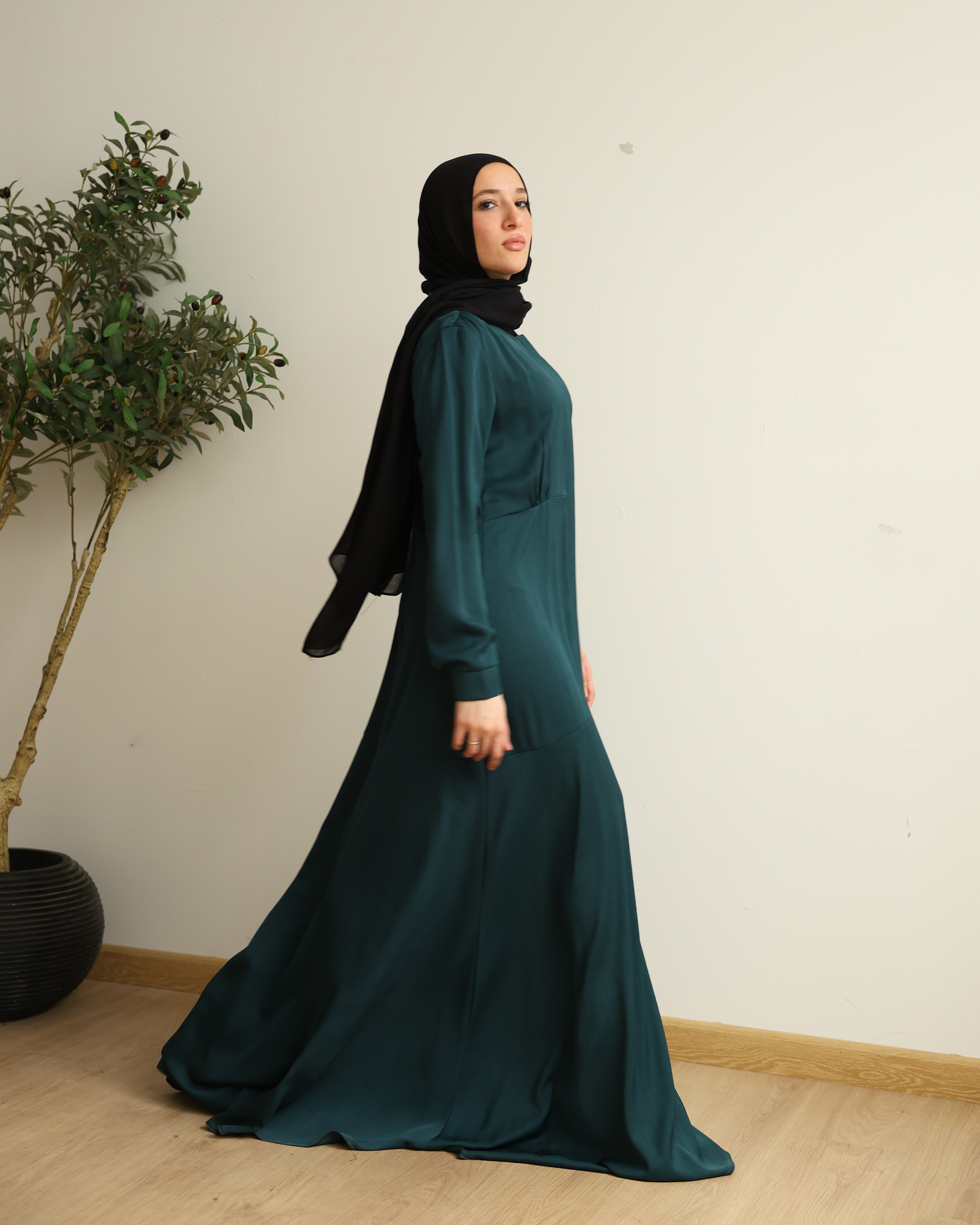 The A-line Dress Teal C860