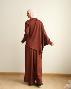 Wrap Skirt Pants Rust C284