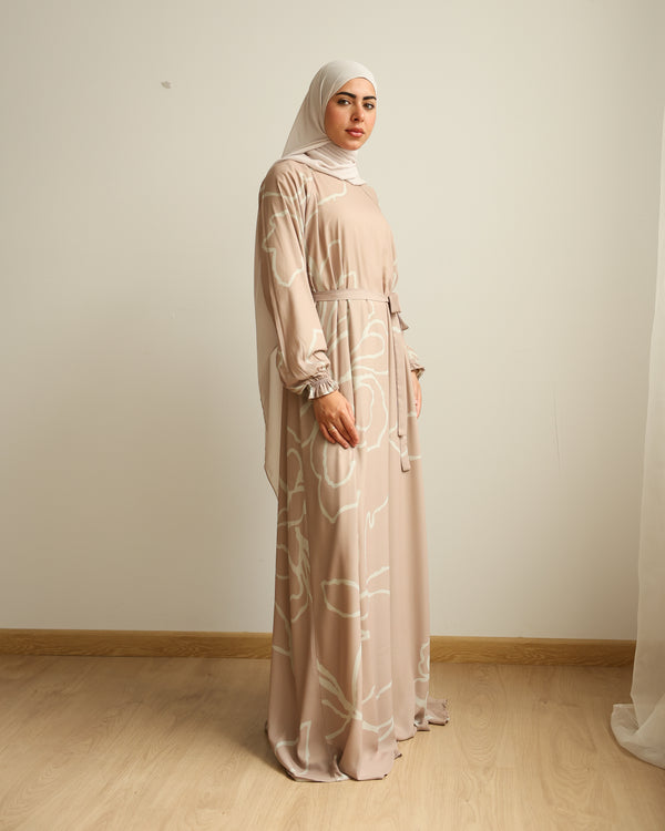 Printed Maxi Dress Rose C282