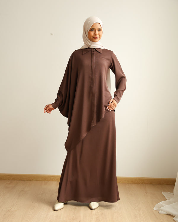 A-Line Maxi Skirt Brown C2310