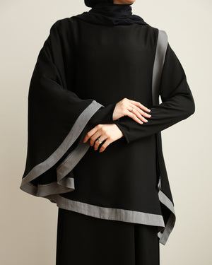 The Silk Abaya Cape Set C88