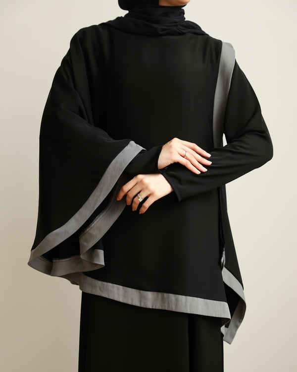 The Silk Abaya Cape Set C88