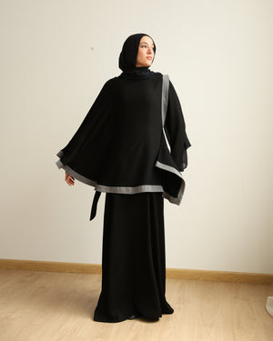 The Silk Abaya Cape Set C88