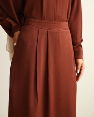 Wrap Skirt Pants Rust C284
