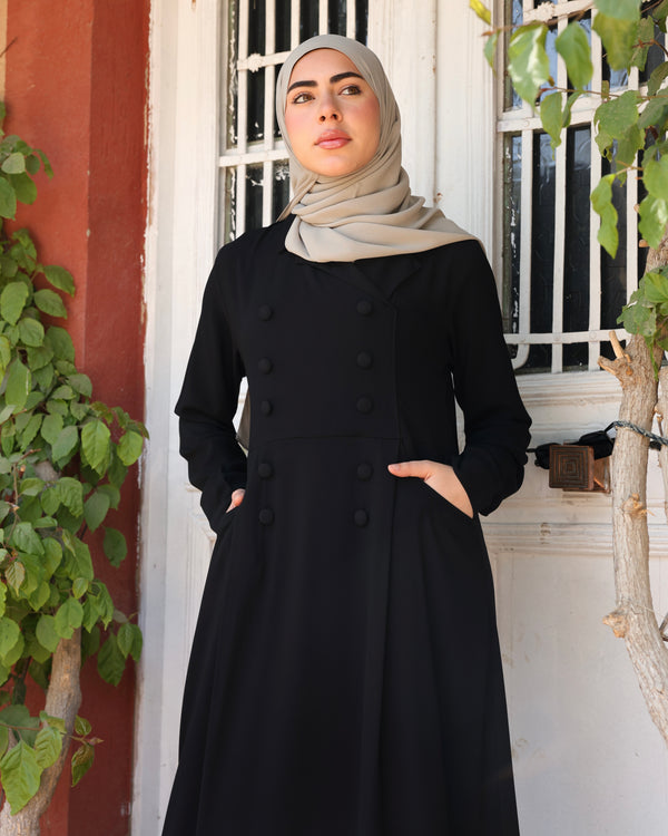 The Double-Breasted Tailored Abaya C72