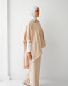 Over Sized Poncho and Pants Set Beige C11063