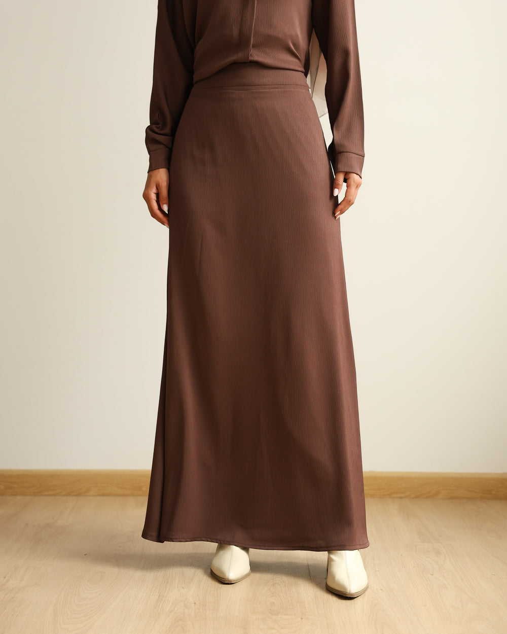 A-Line Maxi Skirt Brown C2310