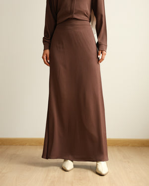 A-Line Maxi Skirt Brown C2310
