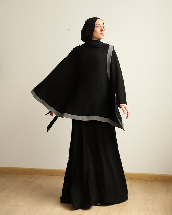 The Silk Abaya Cape Set C88