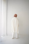 Over Sized Poncho and Pants Set Offwhite C11063
