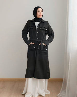 Gabardine Jacket Black C508