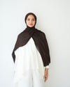 Soft Cotton Chiffon Scarf Dark Brown