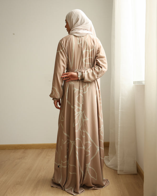 Printed Maxi Dress Rose C282