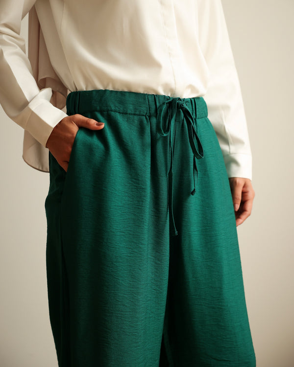 Linen Blend Pants Teal C11063