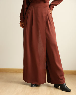 Wrap Skirt Pants Rust C284