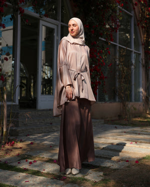 Shimmer Free Size Blouse Beige C2232