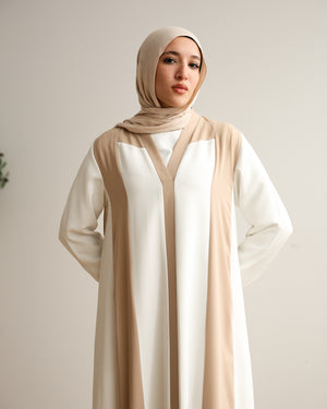 Panel Abaya White Beige C251