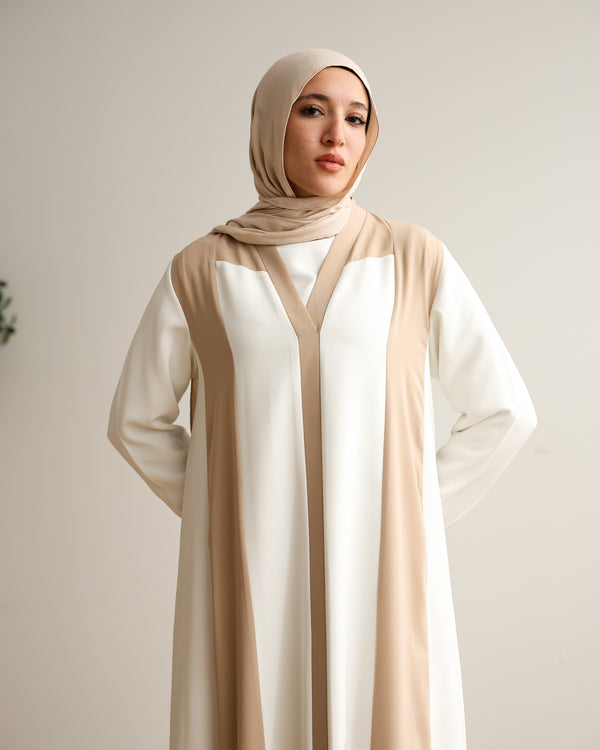 Panel Abaya White Beige C251