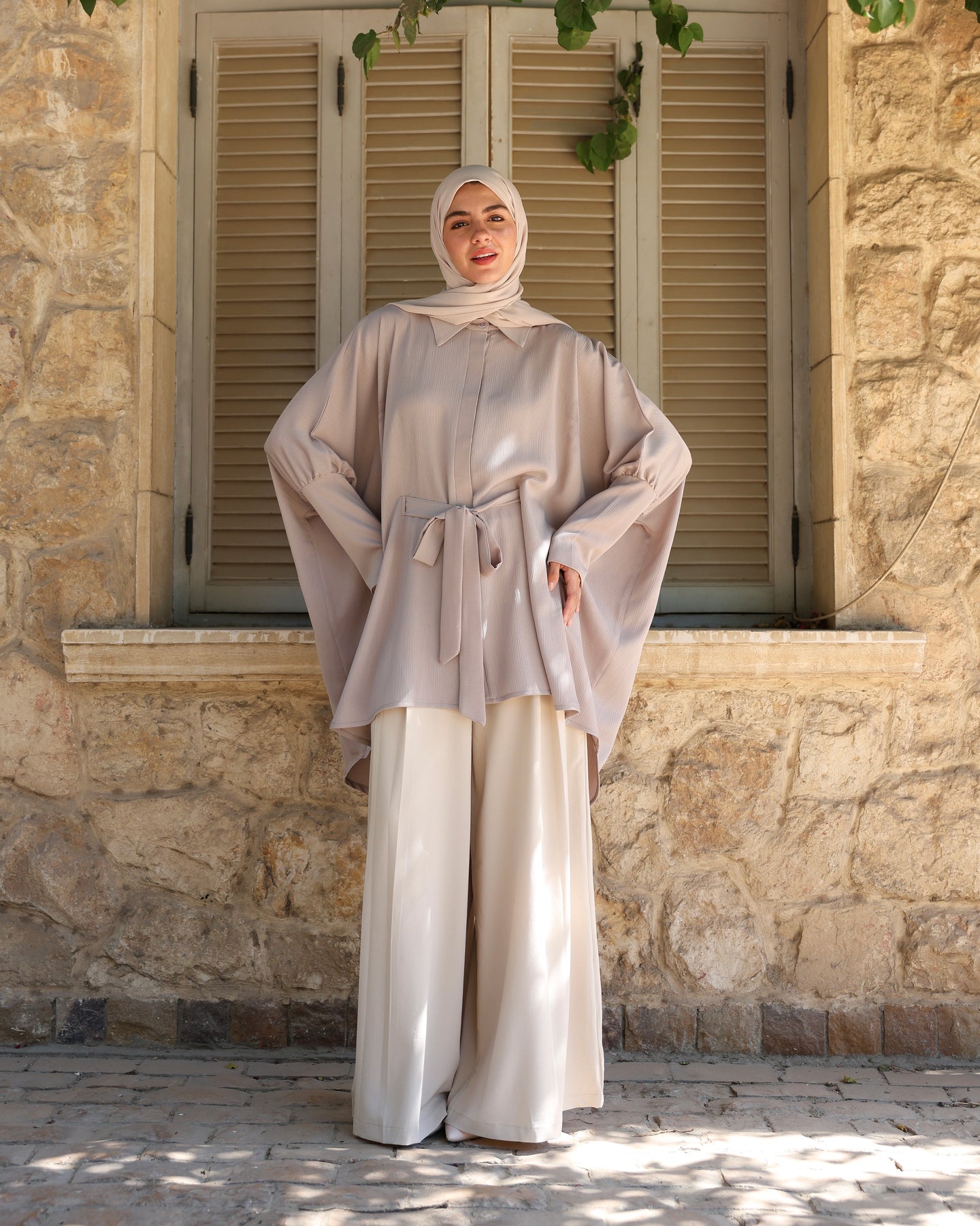Free Size Blouse Beige C2233