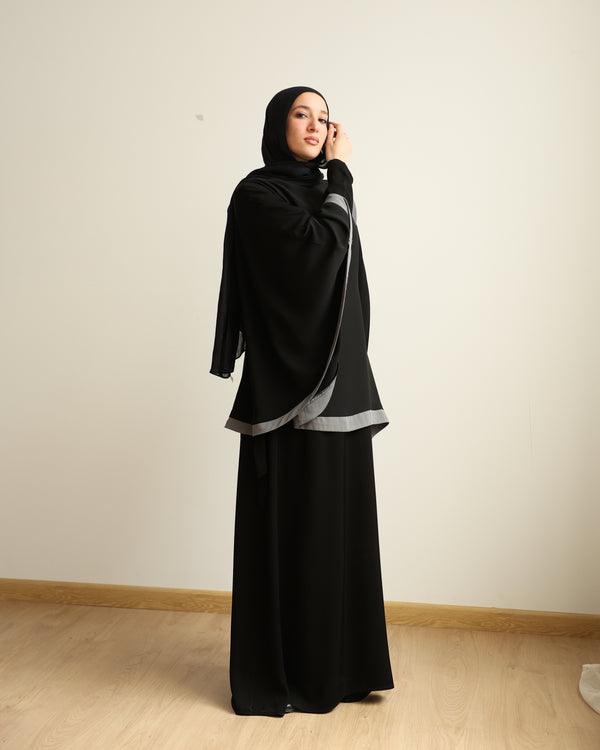 The Silk Abaya Cape Set C88