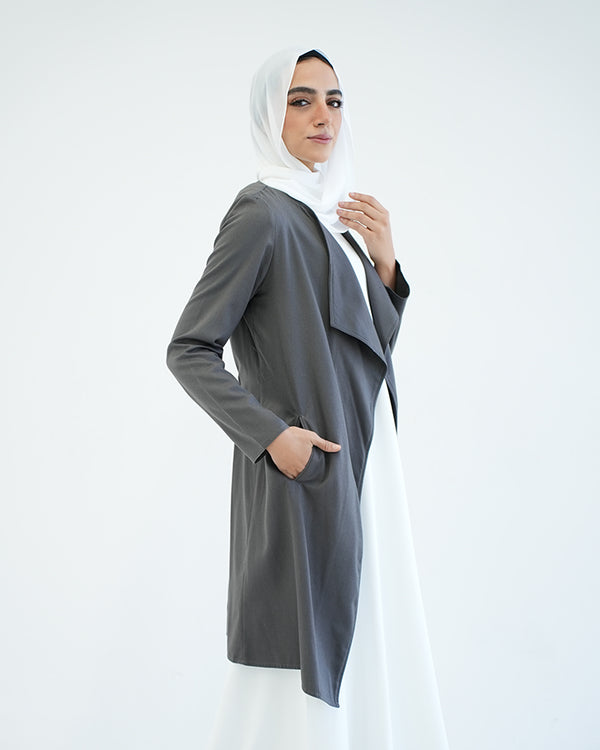 Gabardine Cardigan Grey C83