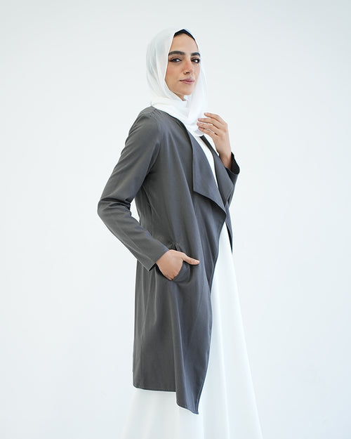 Gabardine Cardigan Grey C83