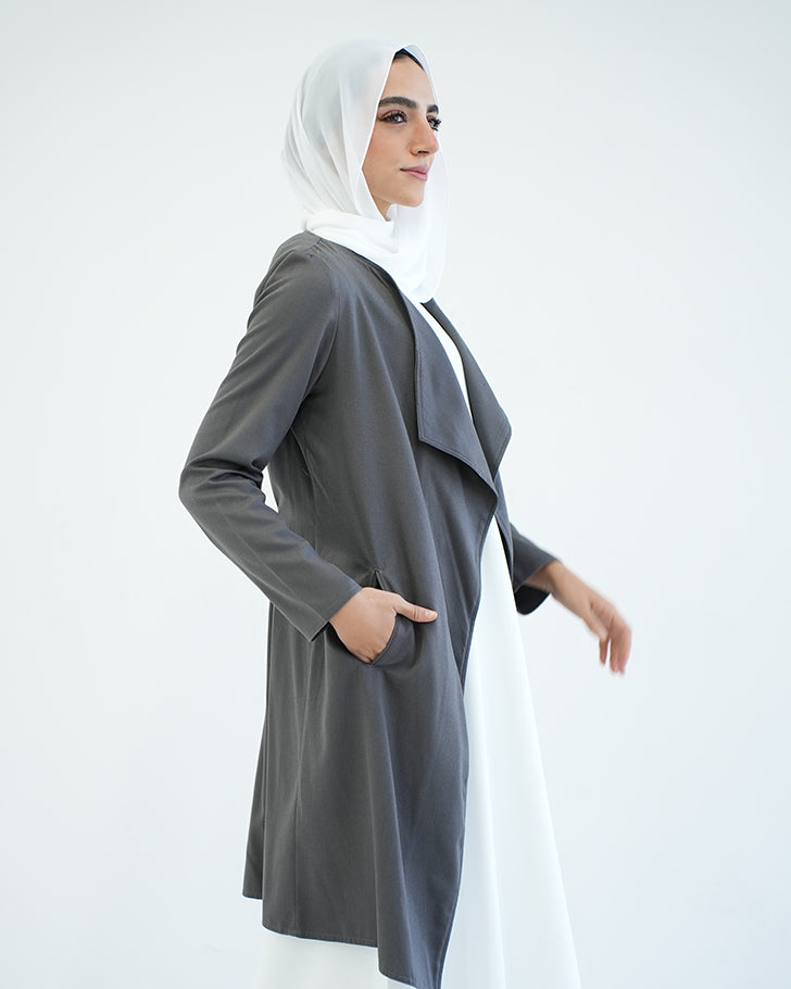 Gabardine Cardigan Grey C83