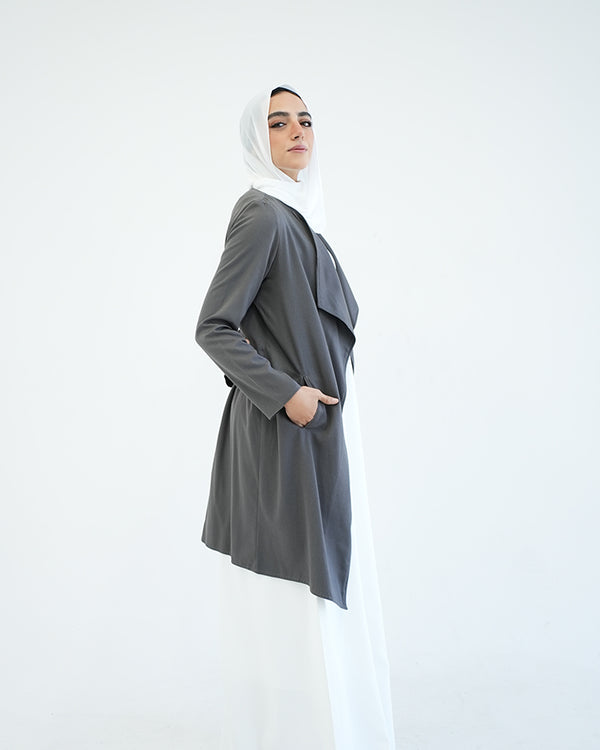 Gabardine Cardigan Grey C83