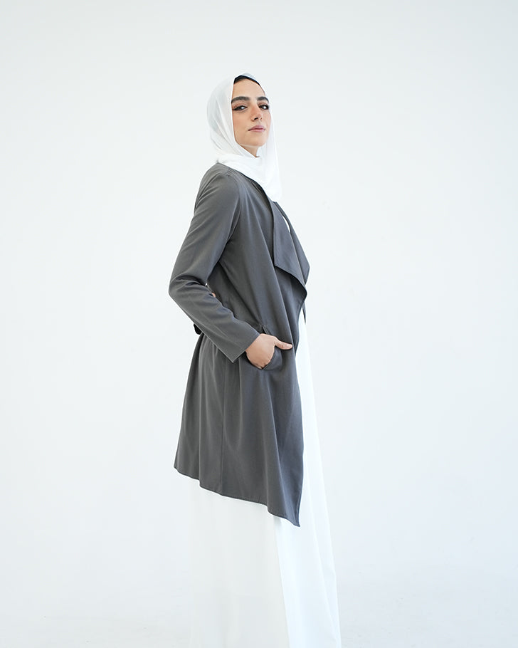 Gabardine Cardigan Grey C83