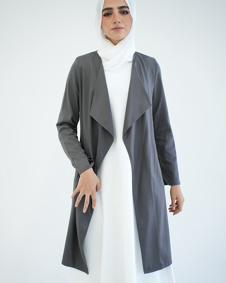 Gabardine Cardigan Grey C83
