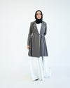 Back Pleated Gabardin Jacket Grey C81