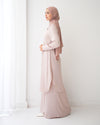Chemise and Wide Leg Pants Set Beige C2410