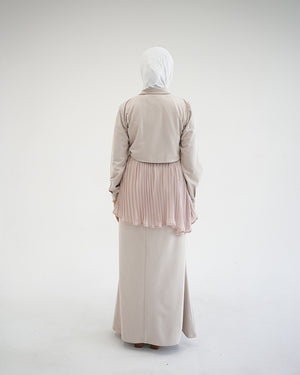 Suede Maxi Skirt Beige C231