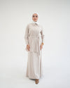 Suede Maxi Skirt Beige C231